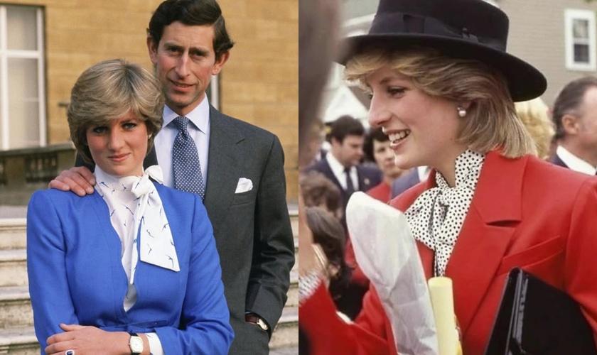 蝴蝶結襯衫是黛安娜王妃的經典風格。(翻攝自IG)