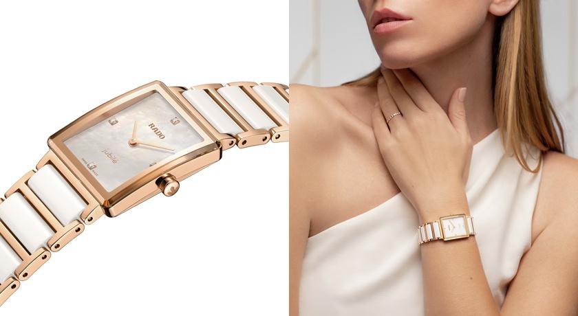 RADO Integral精密陶瓷系列高科技陶瓷腕錶，白色陶瓷款，81,000元。（RADO提供，以下同）