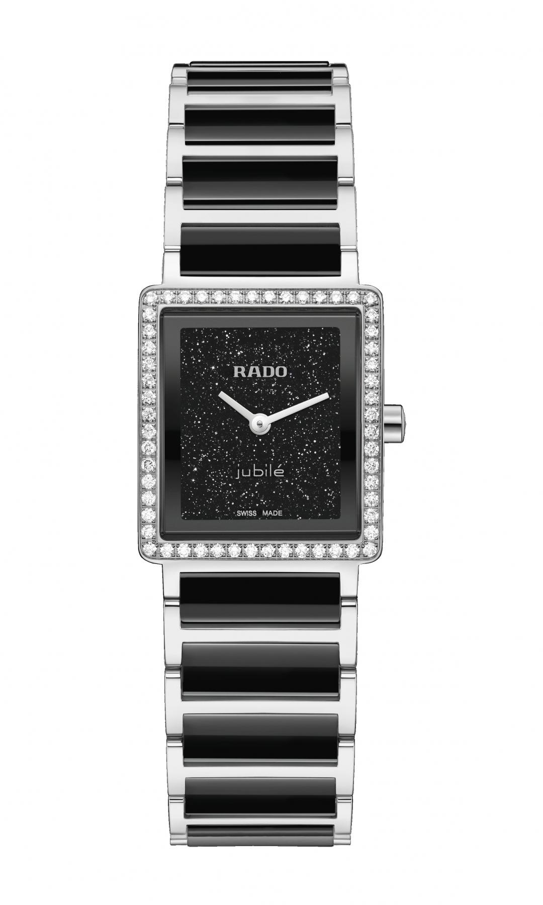 RADO Integral精密陶瓷系列鑽石腕錶，黑色陶瓷鑽石錶圈，139,900元。