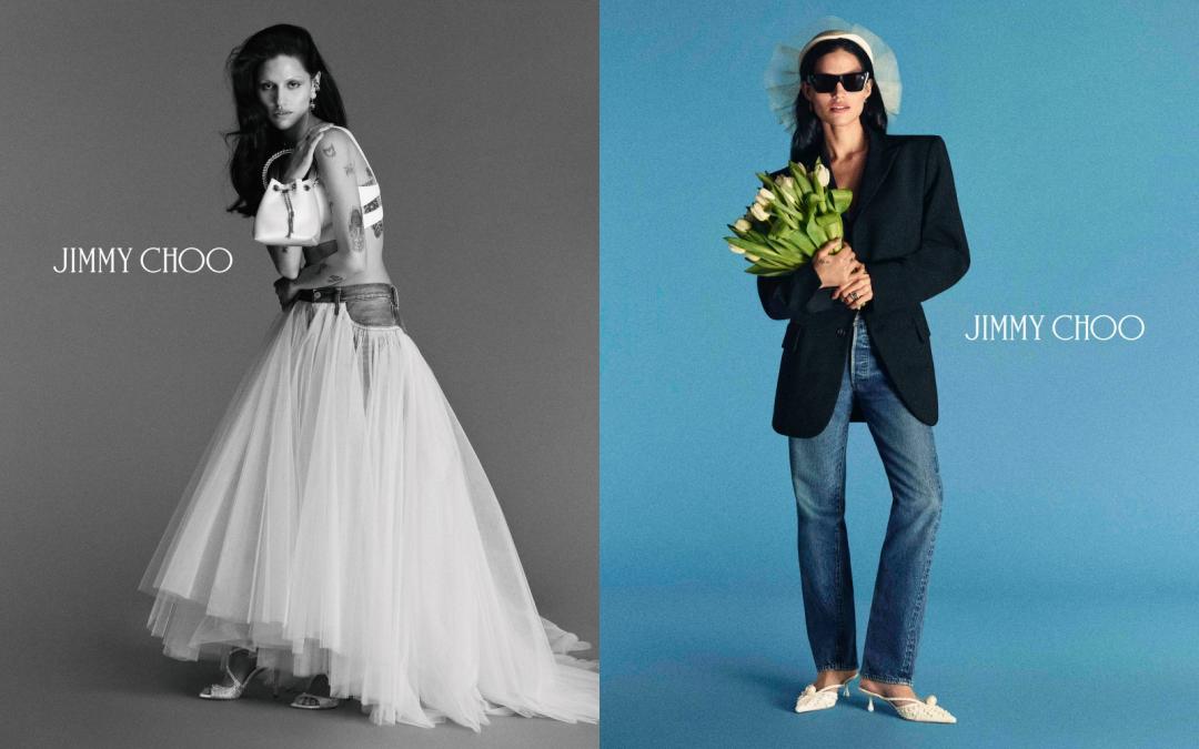 加入丹寧穿搭元素，為婚紗造型注入隨興色彩。