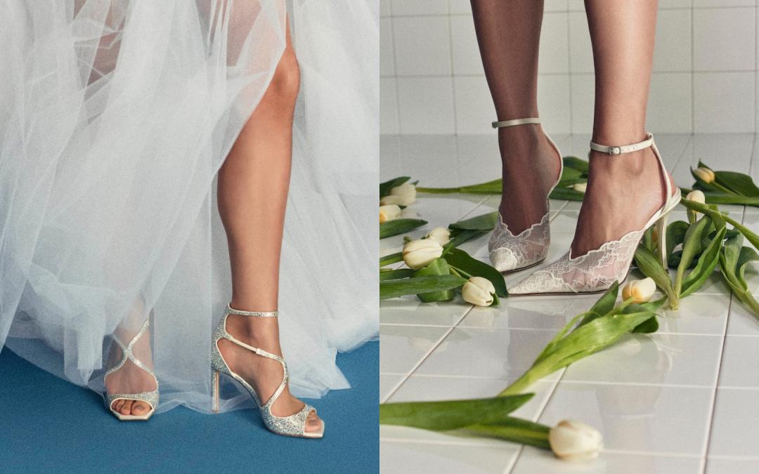 婚嫁系列鞋履以蕾絲與珍珠為核心主角，描繪出高級雅緻的風格。