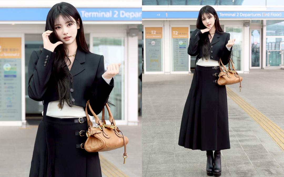 出道短短一年多，Anna已熟悉飯撒技巧，出關前不斷變化可愛姿勢，隔空迷倒大票粉絲。