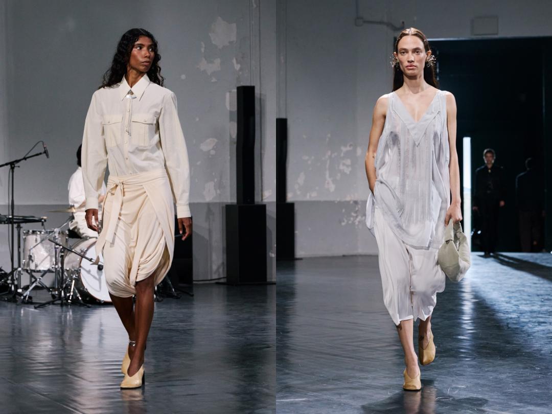 春夏女裝以富含曲線的流動美為主軸。