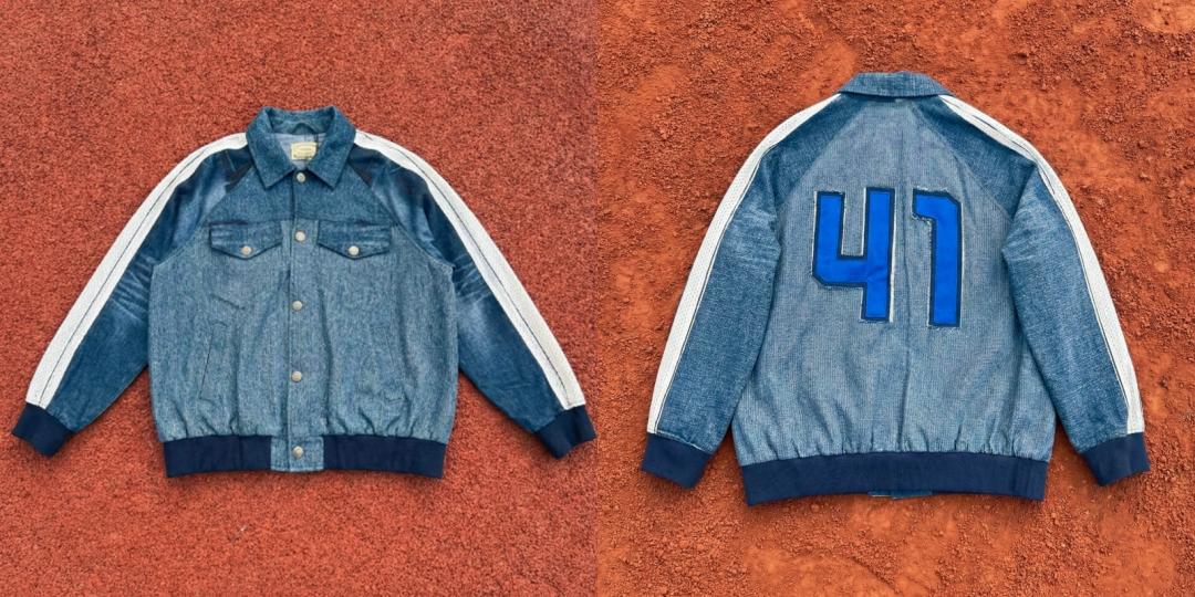 球衣拼接教練外套，售價NT$18,800元。