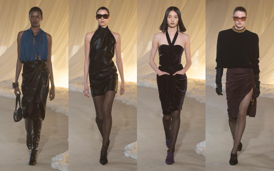 Antonin Tron的新作，將過往華麗視覺淺淺收起，改以垂墜技法營造剛柔並濟的柔美能量。