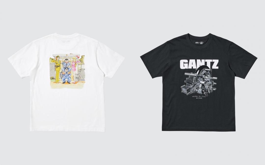 MANGA UT（左起）《烏龍派出所》、《GANTZ殺戮都市 》印花T恤，各售價NT$490元，4／17開賣。