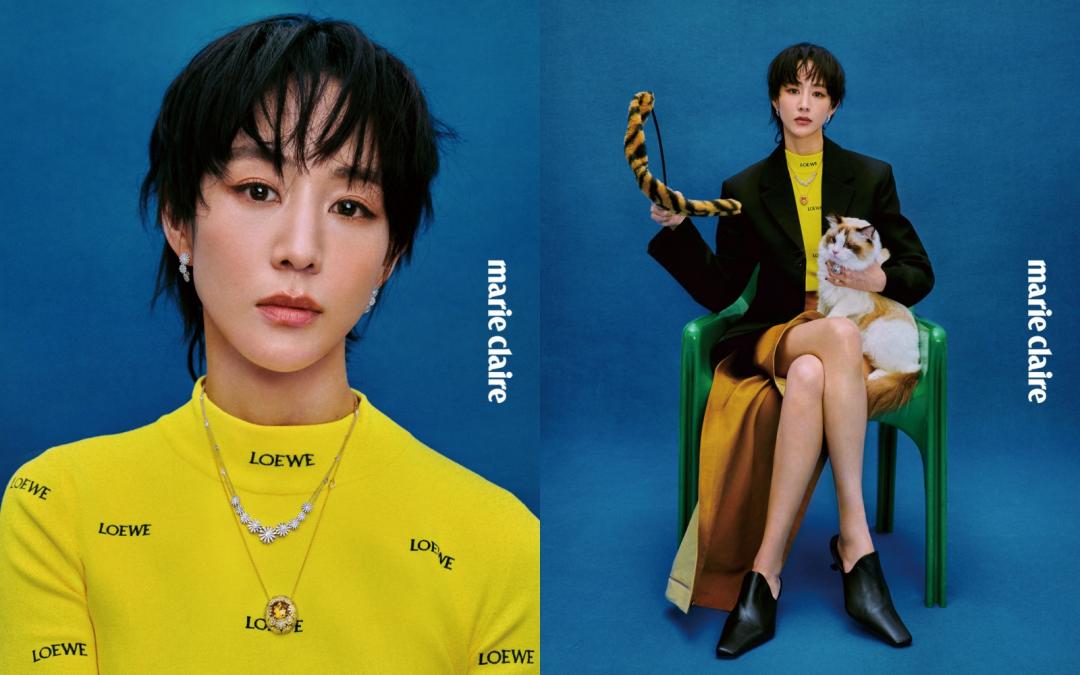 張鈞甯以LOEWE造型搭配DAMIANI珠寶。