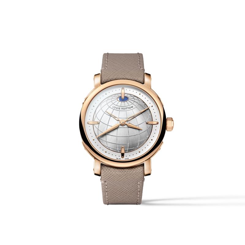 Louis Vuitton Escale Twin Zone，40毫米，玫瑰K金，1,900,000元。（Louis Vuitton提供）