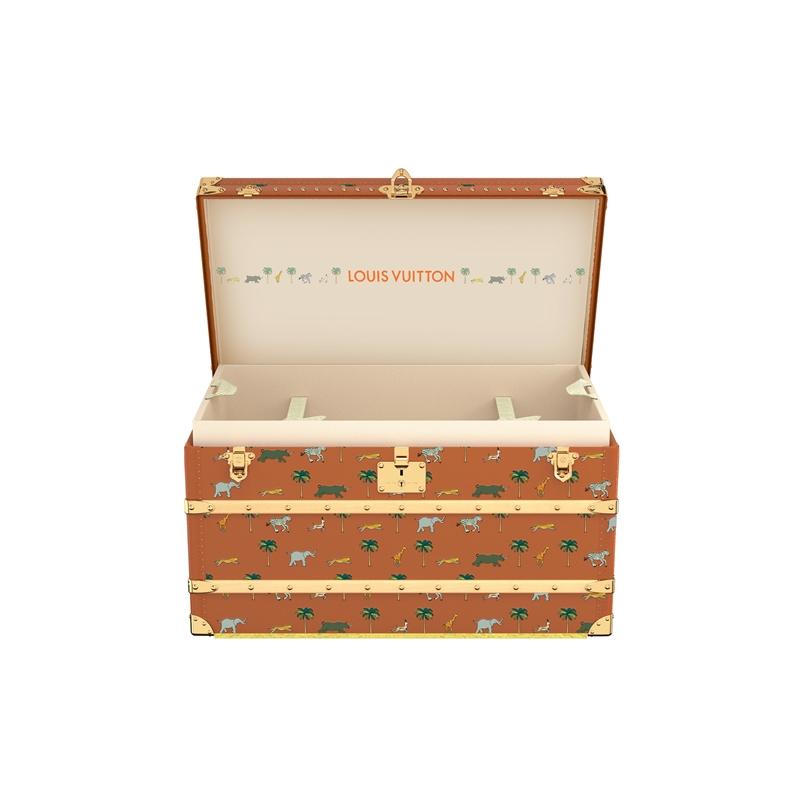《The Darjeeling Limited 大吉嶺是有限公司》動物印花硬箱，2,700,000元。 （Louis Vuitton提供）