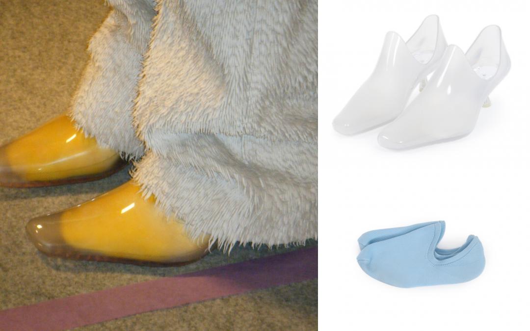 Emily PVC水下短靴，配有三雙色襪提供整體造型搭配，售價NT$35,000元。