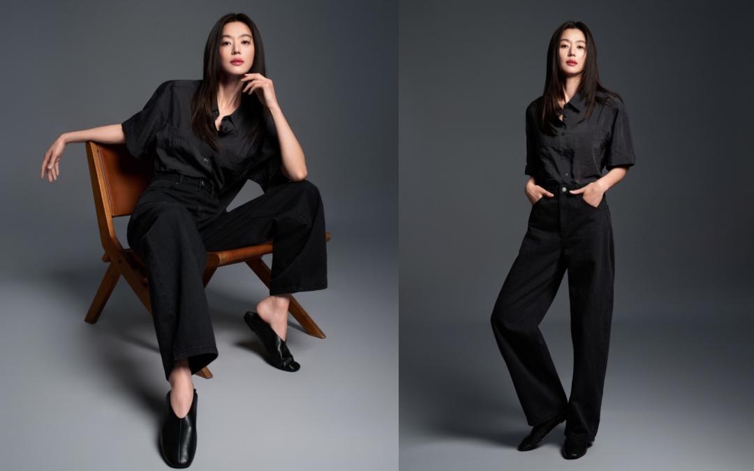 全身選穿收斂色系，輕鬆描繪出修長顯瘦的體態。