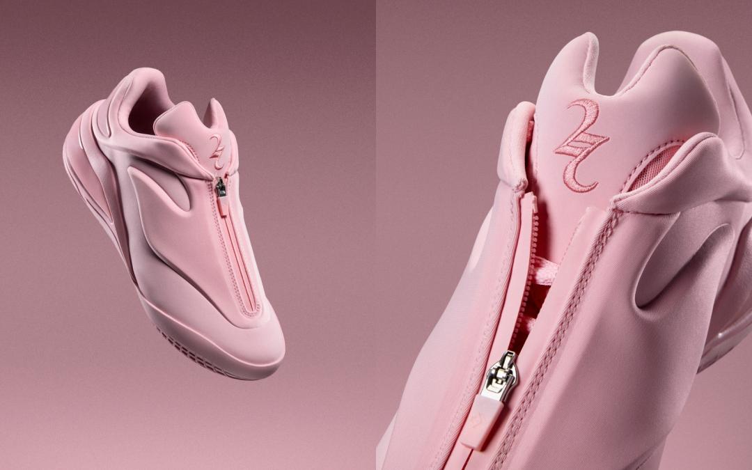 CONVERSE SHAI 001「BLUSH」配⾊，前衛鞋身設計，在鞋舌上有SGA專屬簽名標記，售價NT$3,980元。