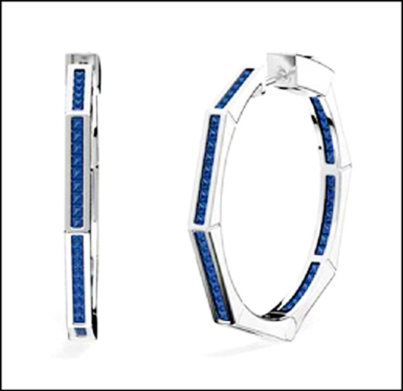 Geometric系列主打簡約百搭的中性設計，耳環4,800元。