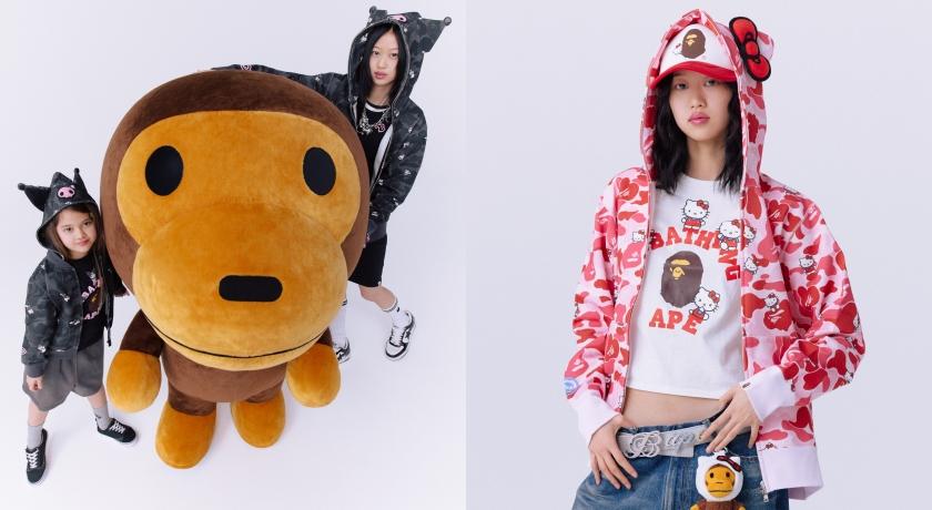 BAPE®攜手日本三麗鷗人氣角色推出聯名系列服飾。