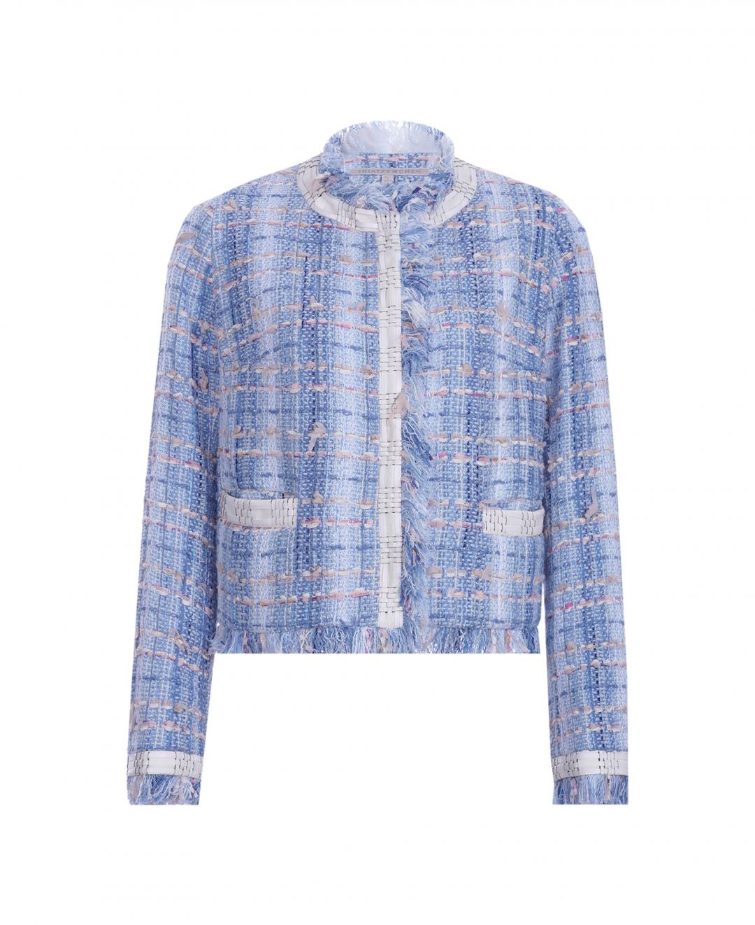 藍色針織外套，原價NT$57,800元，特賣價NT$34,680元。