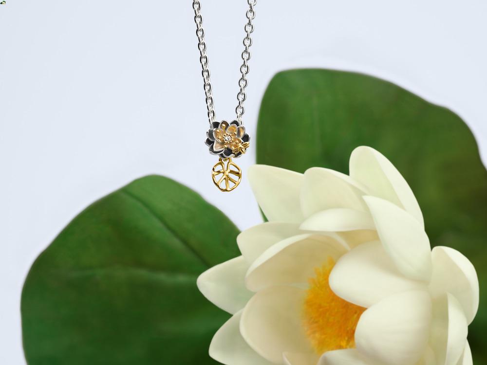 Pandora迪士尼《青蛙與王子》蒂安娜公主睡蓮造型吊飾，6,480元。