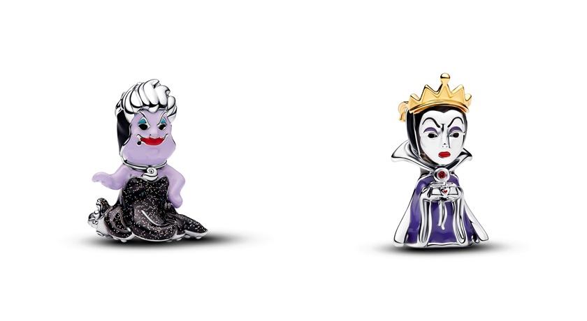 Pandora迪士尼反派烏蘇拉造型串飾3,080元、壞皇後造型串飾3,680元。