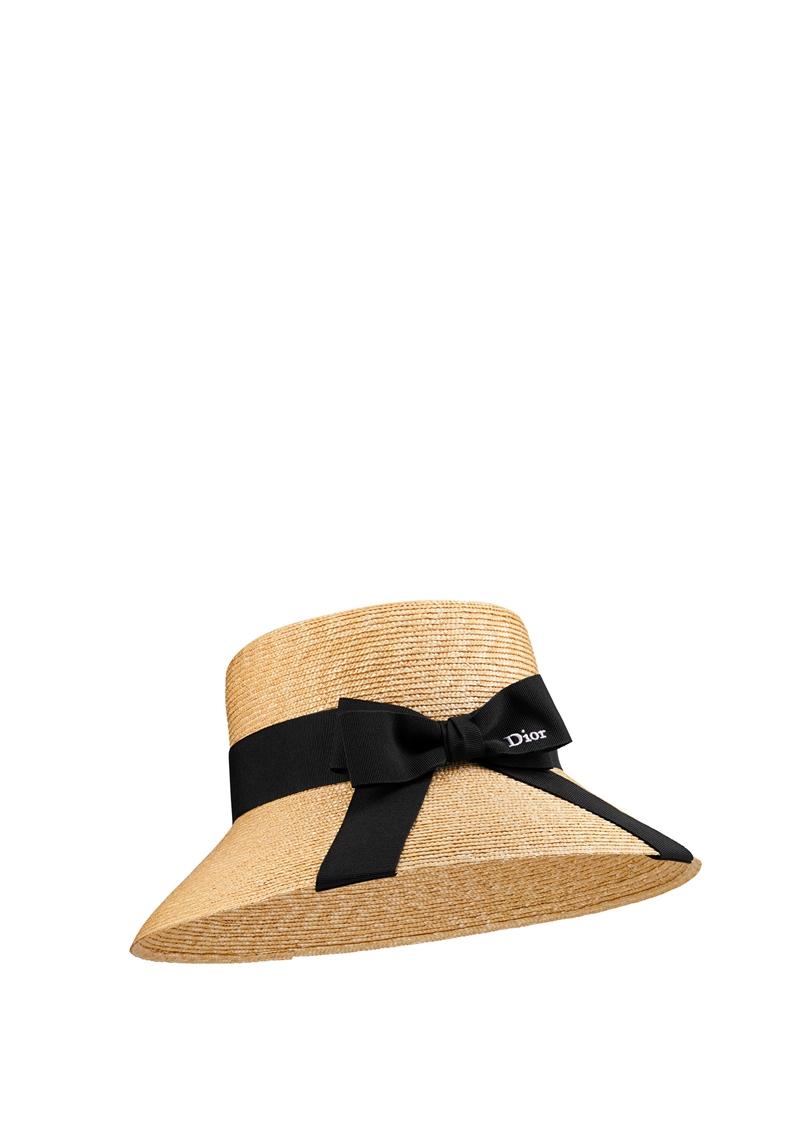 Teddy-D黑色蝴蝶結草帽，35,500元。（Dior提供）