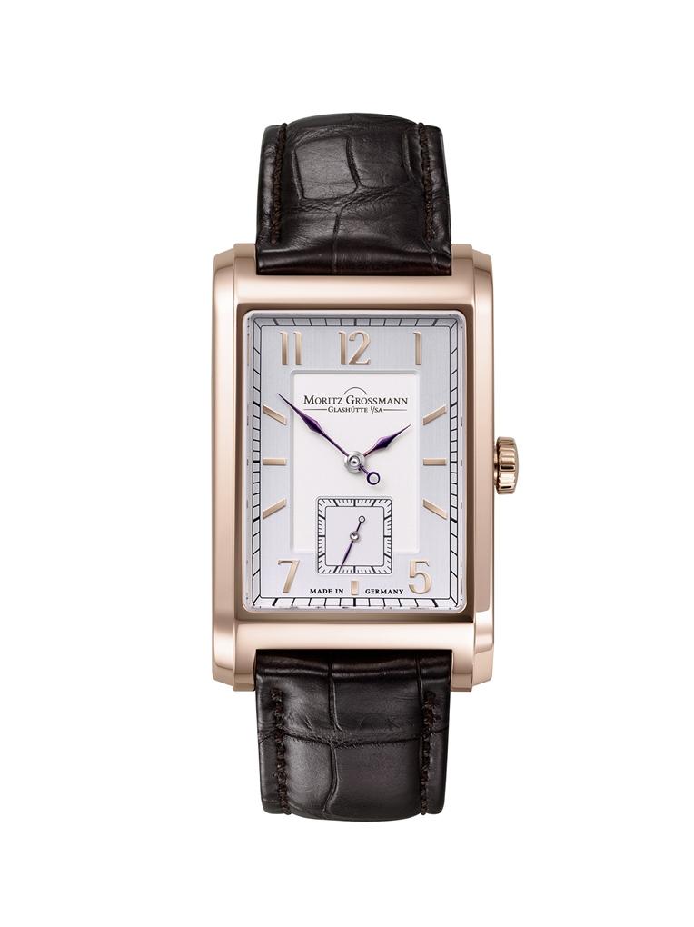 Moritz Grossmann Corner Stone機械腕錶，玫瑰金錶殼，1,520,000元，限量25只。