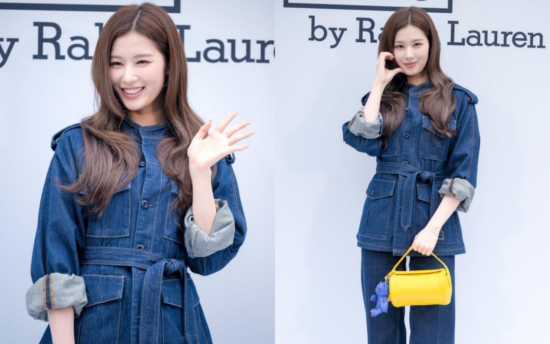 Sana此次搭配Polo Play全新筒形包款搭配藍色小熊掛飾點睛。（圖／記者王文麟攝）