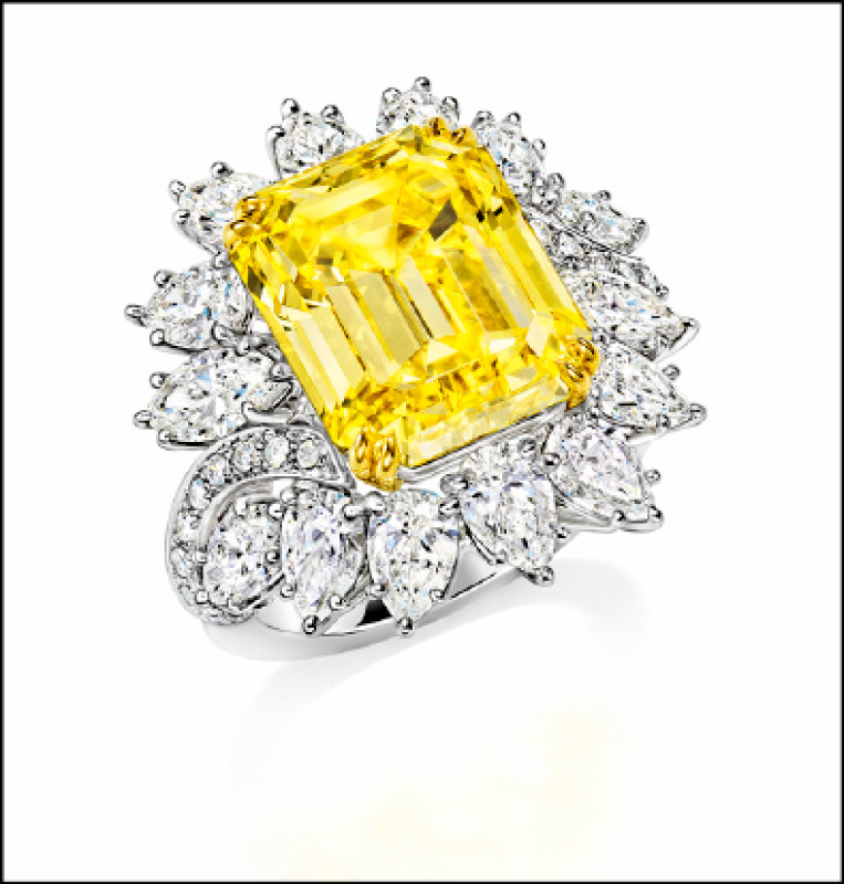 頂級珠寶系列凝世風華The Incredibles錦簇鑲嵌黃鑽戒指。