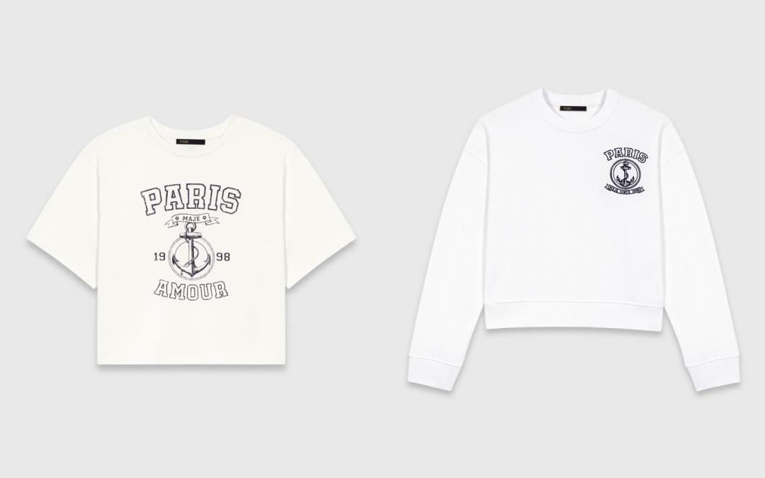 （左起）水手印花T恤（NT$4,490）、水手印花衛衣（NT$6,790）。