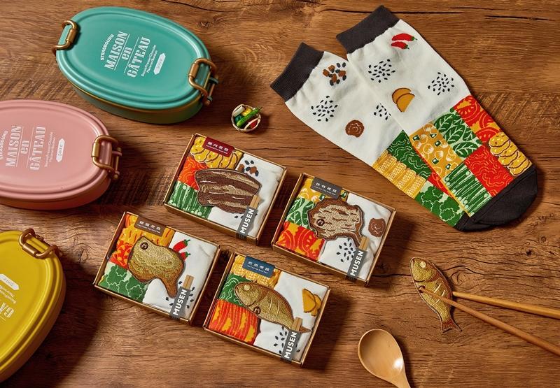 木森好襪便當襪禮物盒，襪子化身經典便當造型。（Pinkoi提供）