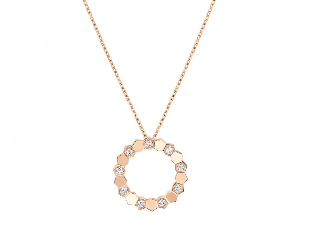 Chaumet Bee de Chaumet 18K玫瑰金鑽石項鍊，價格店洽。