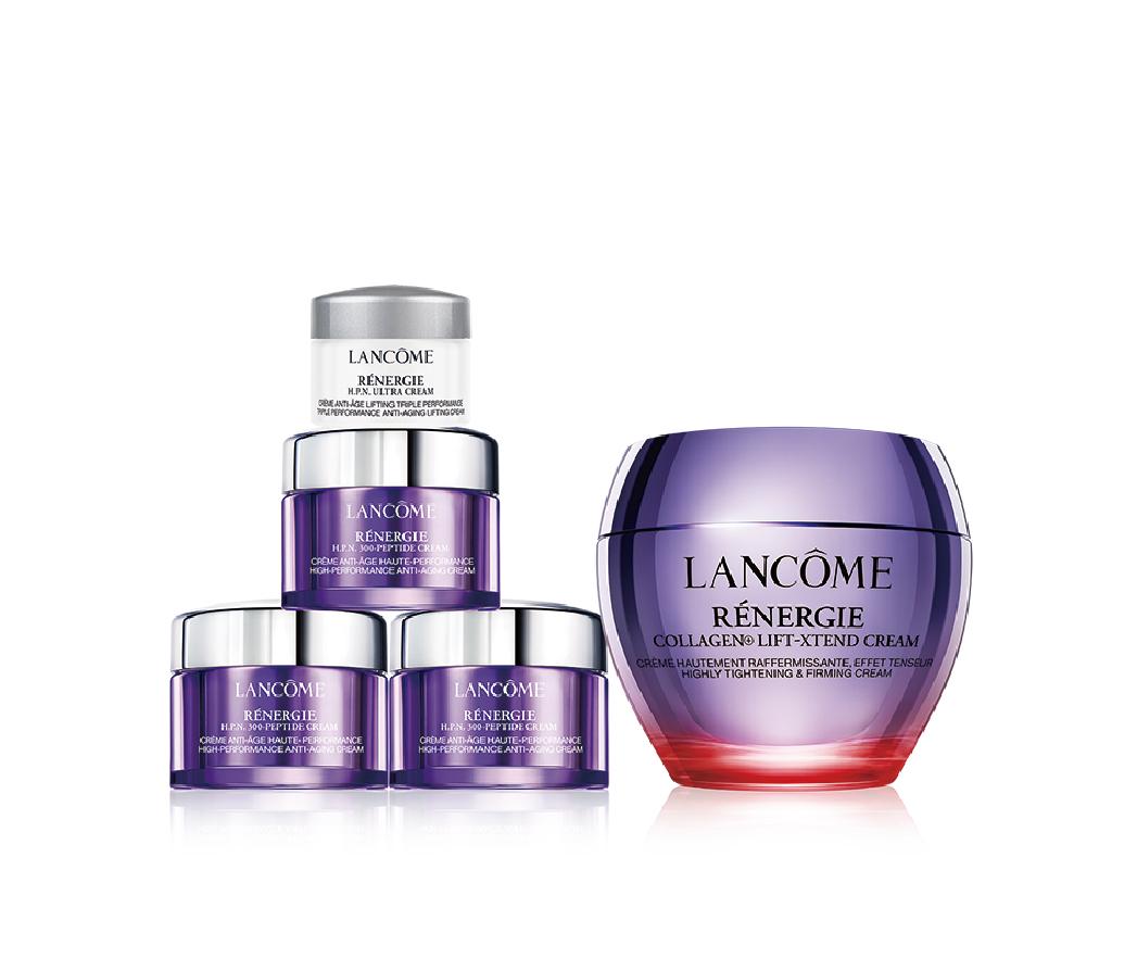 天母SOGO：LANCOME膠原霜發燒搶購組NEW極塑緊緻膠原霜50ml(正貨)+多肽抗痕霜15mlx3+5ml，價值8,000元、優惠價3,100元(限量20組)。