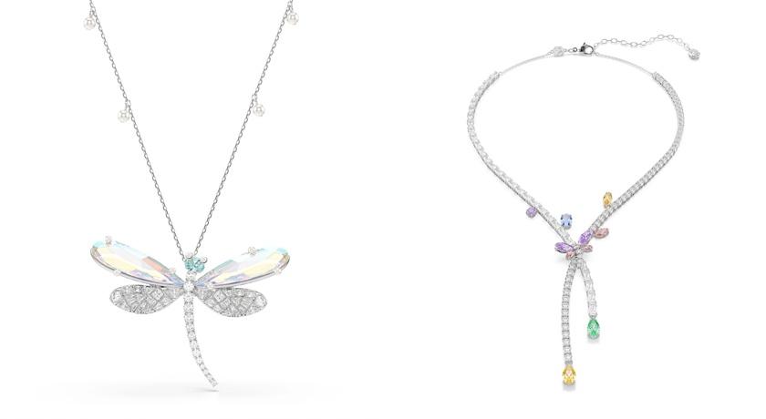 Ariana Grande x Swarovski鍊墜/胸針12,000元、項鍊18,000元。（SWAROVSKI提供）