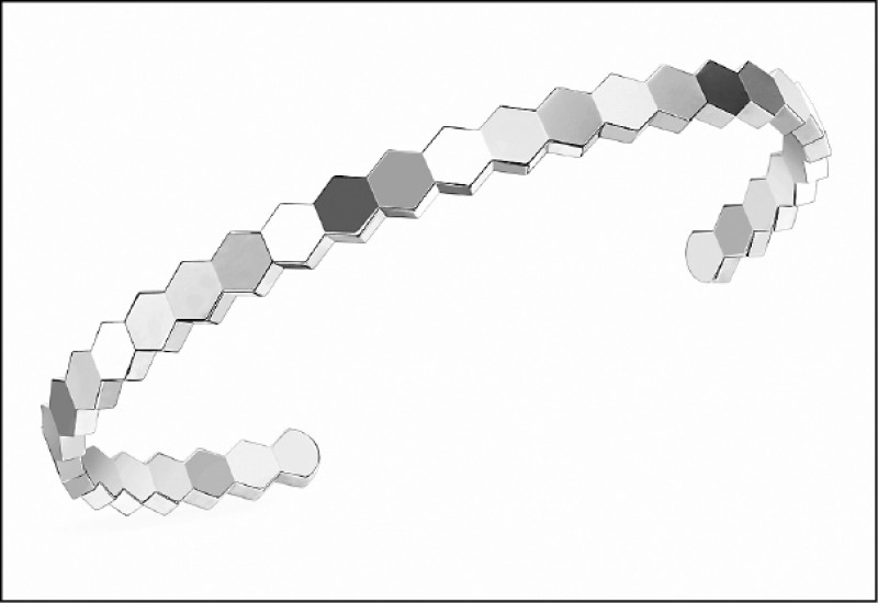 Bee de Chaumet鉑金開口手環，214,000元。