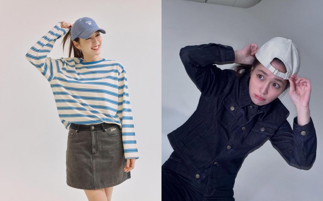 拍攝廣告時，依舊能輕鬆駕馭女大生風格。