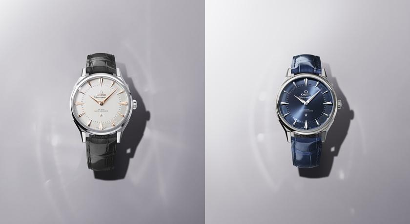 星座系列天文台腕錶39.4毫米O-MEGASTEEL不鏽鋼錶殼，各330,000元。