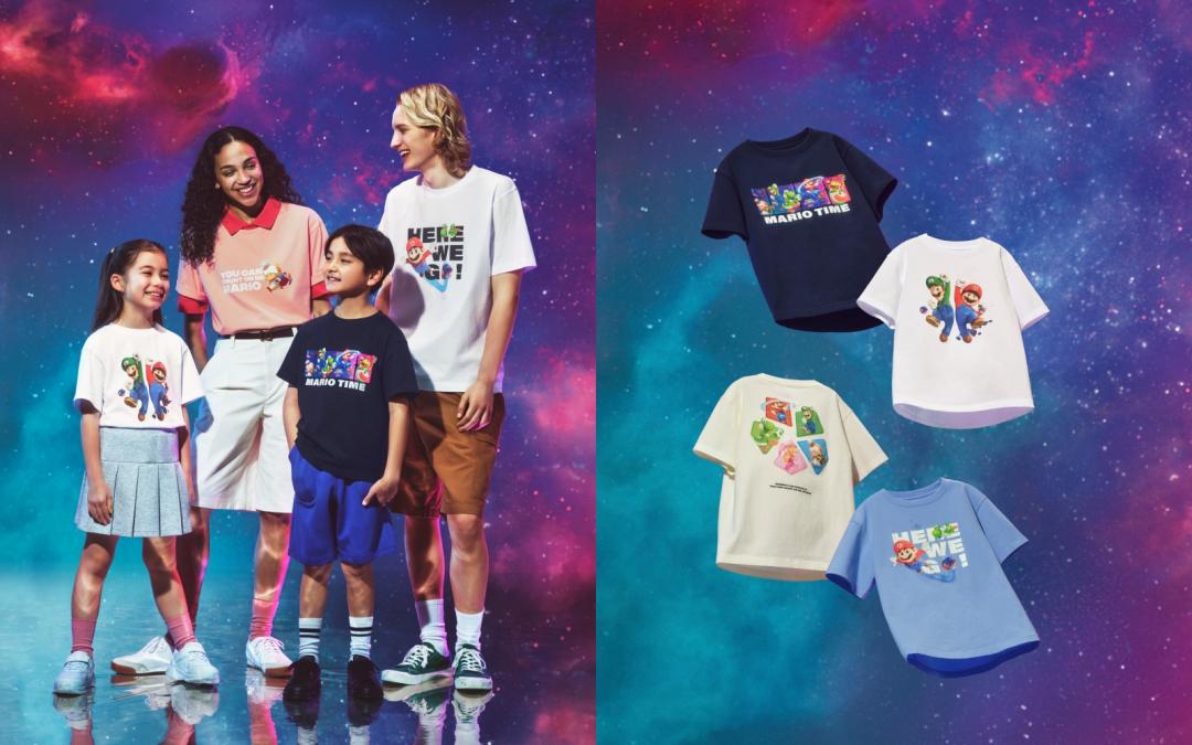 The Super Mario Galaxy Movie UT印花T恤，童裝售價NT$390元、成人款售價NT$490元。