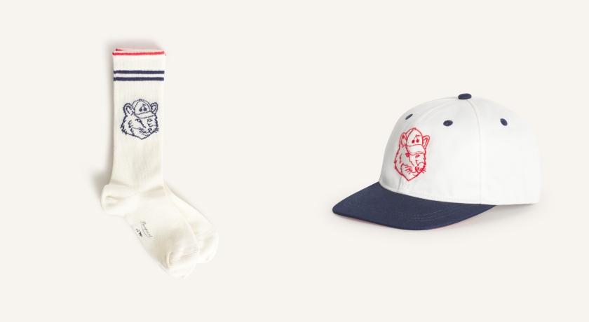 （左起）LIAN中筒襪（NT$2,000）、ARNOLD棒球帽（NT$5,500）。