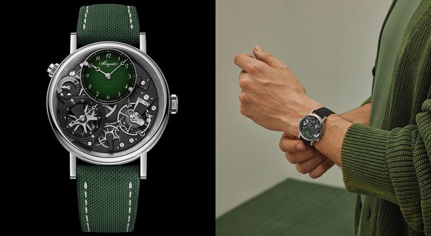 Tradition 7067 GMT腕錶，40毫米鉑金錶殼、大明火琺瑯主錶盤，2,191,000元。