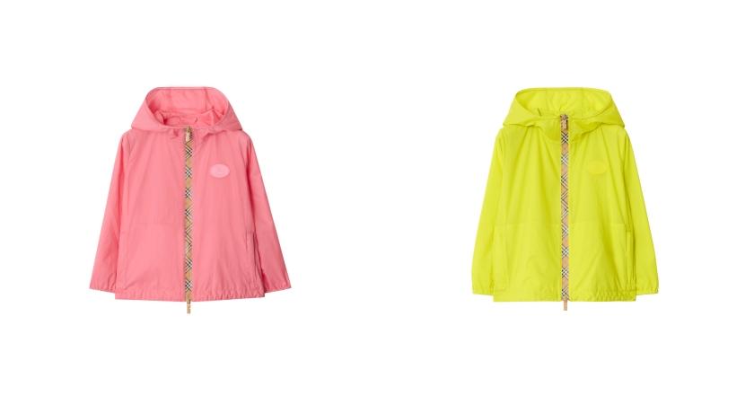 格紋飾帶尼龍連帽外套，售價NT$16,200元。