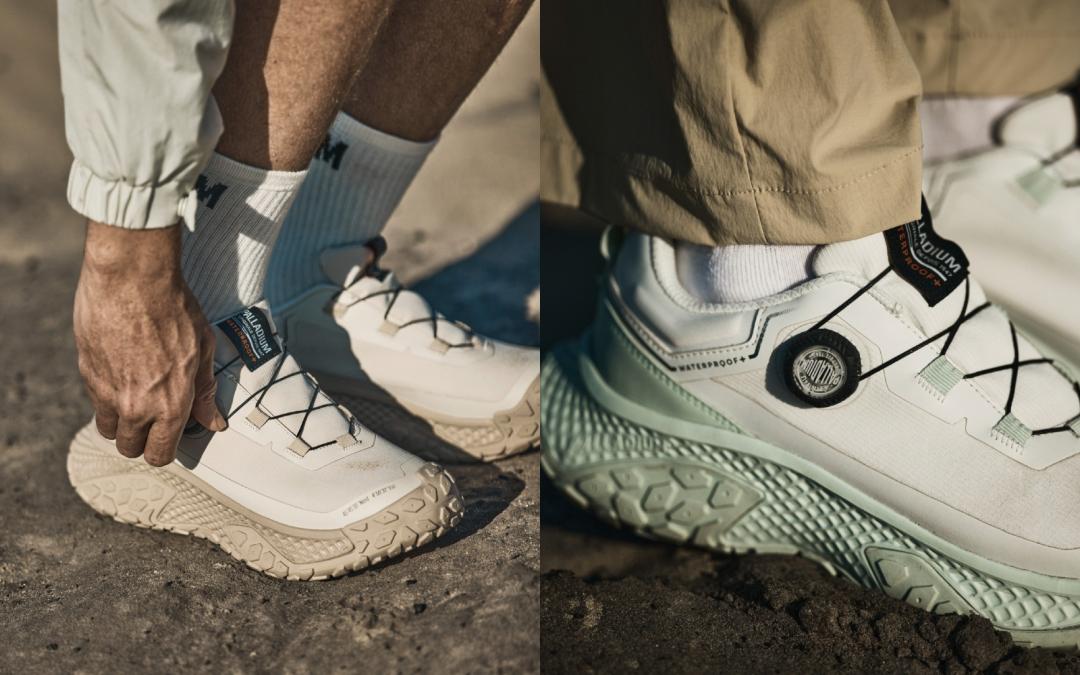 OFF_BOUND DISC WP+防水波浪鞋，加入DISC旋鈕快速鞋帶系統，能快速綁好鞋帶出門。