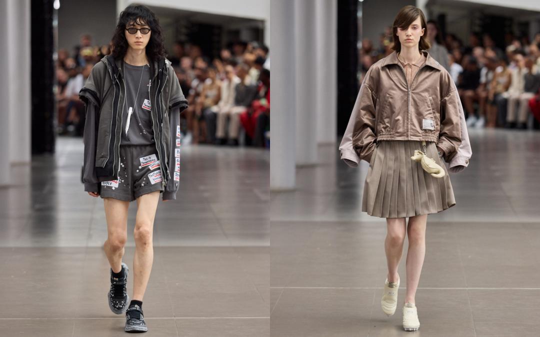 MMY春夏系列以日常中平凡卻微妙的時刻為靈感起源，在細節上運用許多解構拼接元素，讓經典造型更有驚喜感。