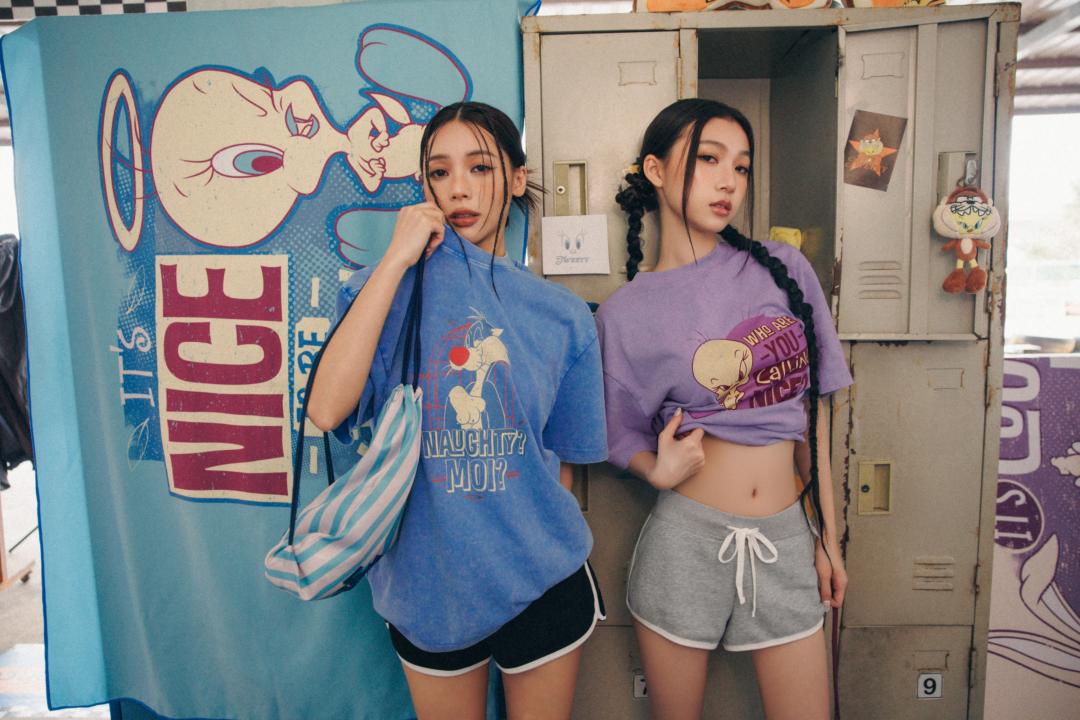 古著風水洗寬版Tee，售價NT$890元。