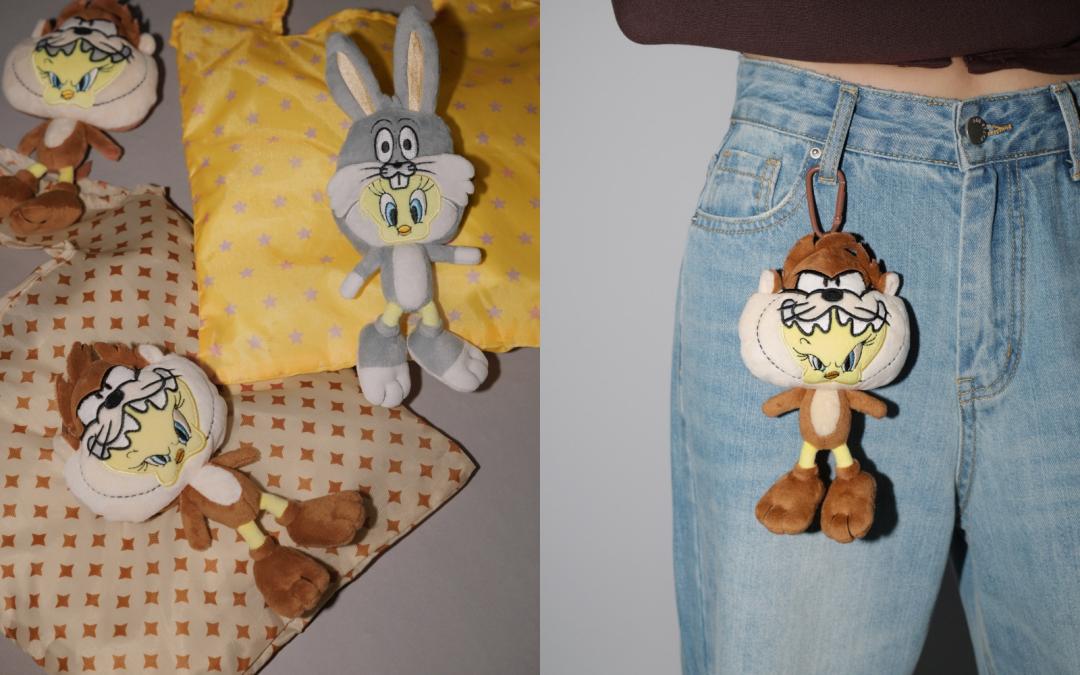 加價限定崔弟款變裝絨毛娃娃收納購物袋。