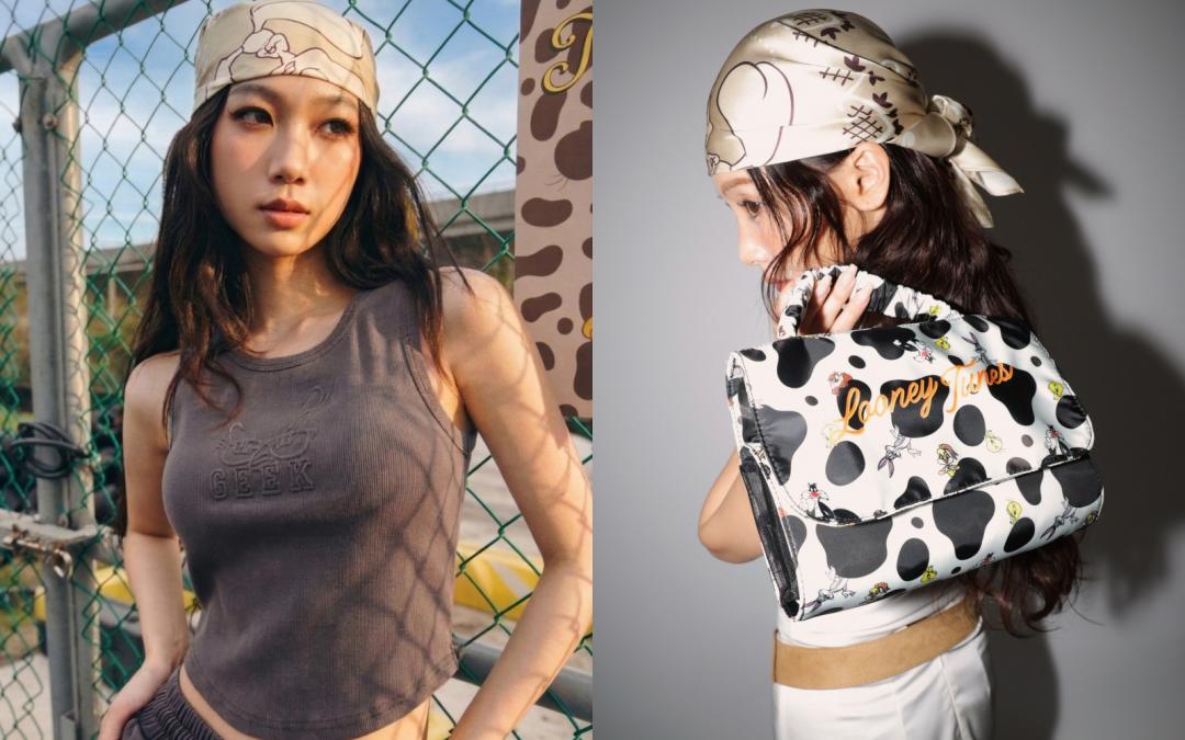 （左起）絲巾（NT$390）、羅紋坦克背心（NT$790）、盥洗收納包（NT$590）。