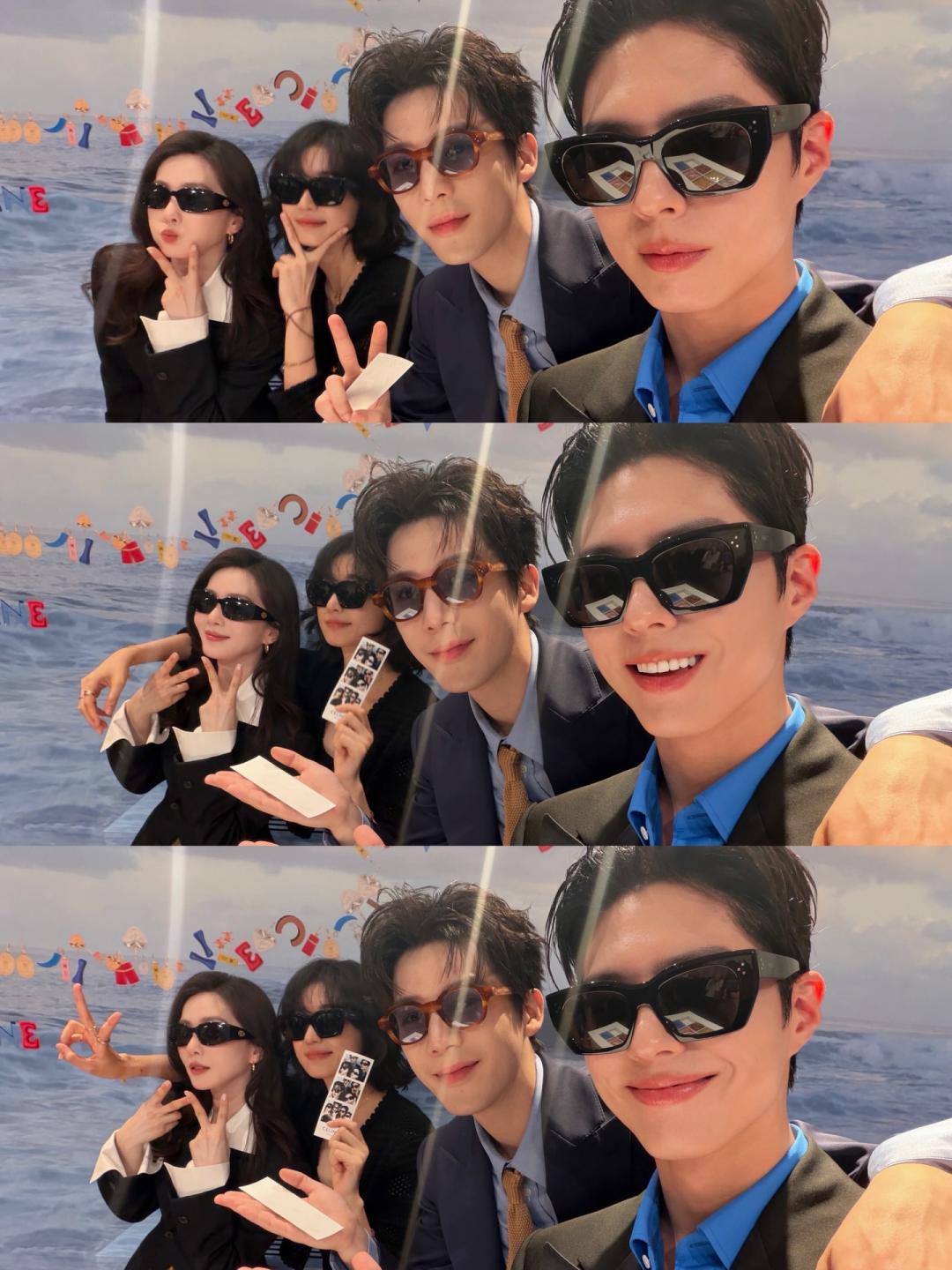 樸寶劍發揮暖男本色，主動站到前方掌鏡，讓後面的明星夥伴們拿小臉福利。