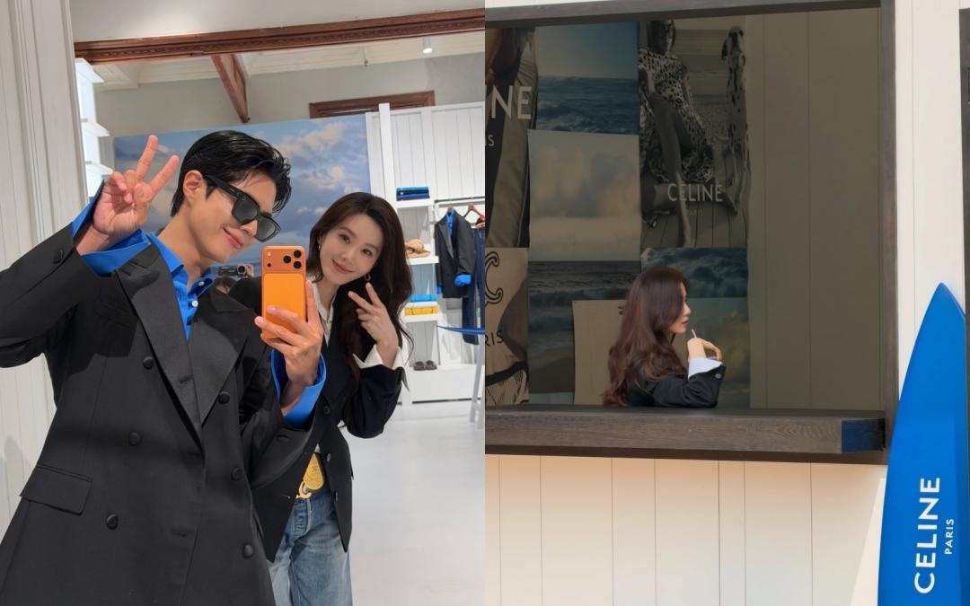 樸寶劍不只與劉詩詩單獨自拍，還幫她拍了超有氛圍感的工作照。