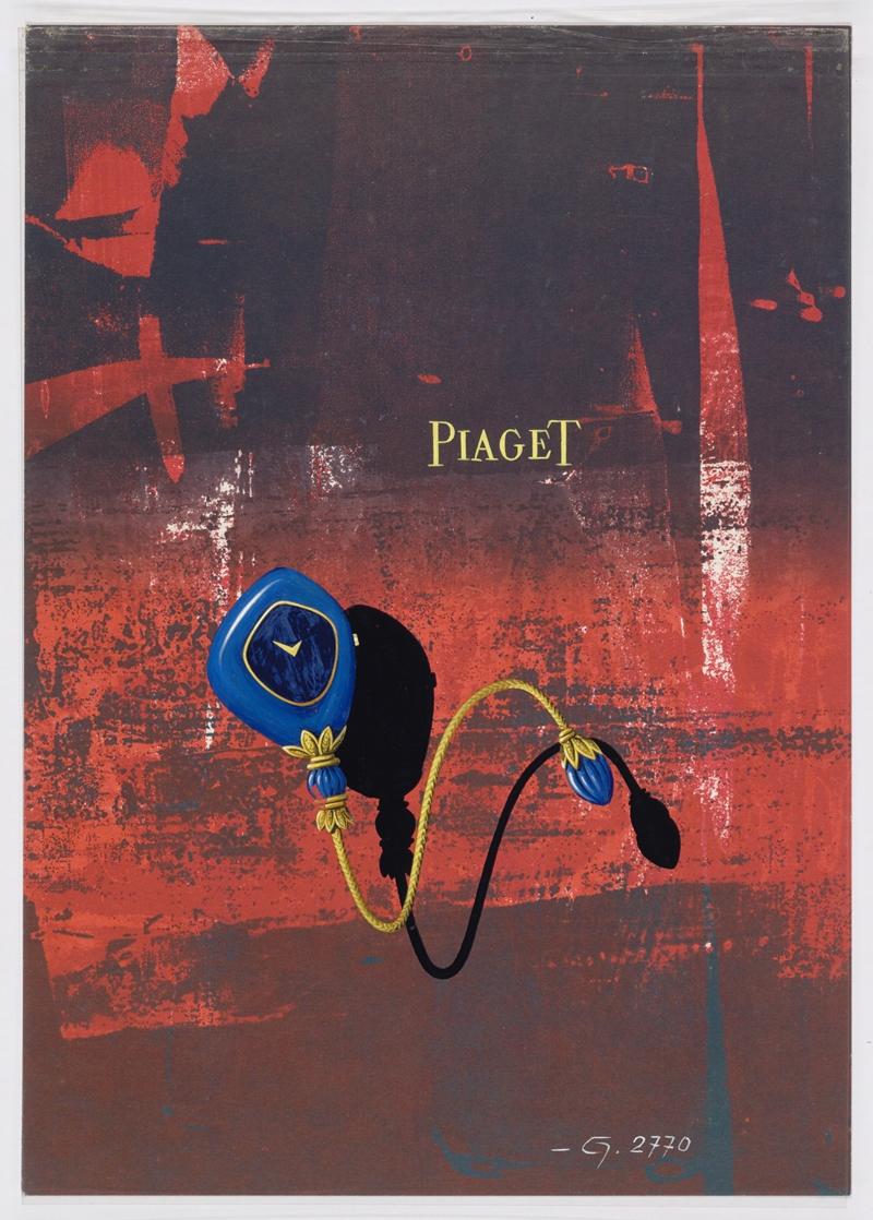 PIAGET於1970年所創作的Kimono懷錶，藍色寶石款，是Swinging Pebbles的設計靈感來源。（PIAGET提供）