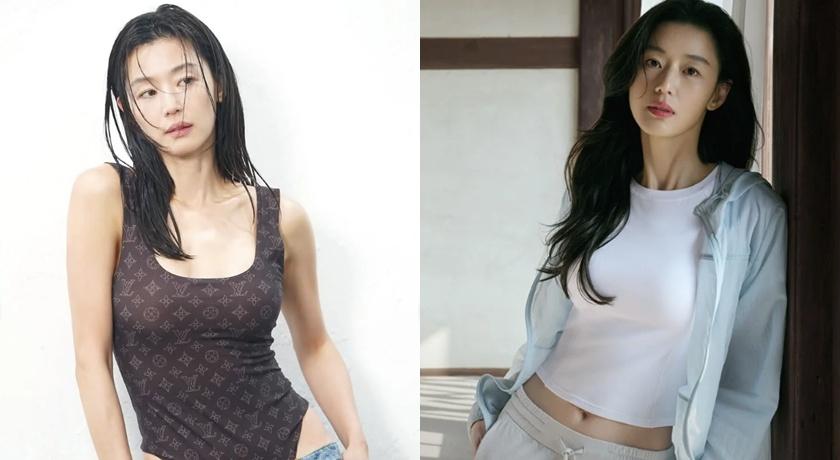 全智賢極品身材撐爆白T!手插褲腰、回眸撥髮超放電 女神隨便穿都美