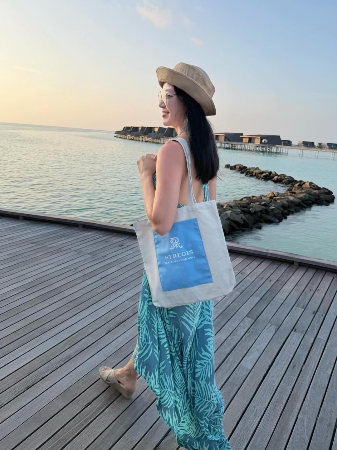 林熙蕾這趟去馬爾地夫堪稱「二次蜜月」，整趟旅行都超甜。
