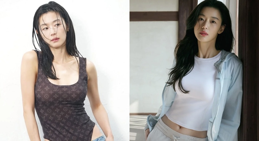 全智賢極品身材撐爆白T！手插褲腰、回眸撥髮超放電 女神隨便穿都美