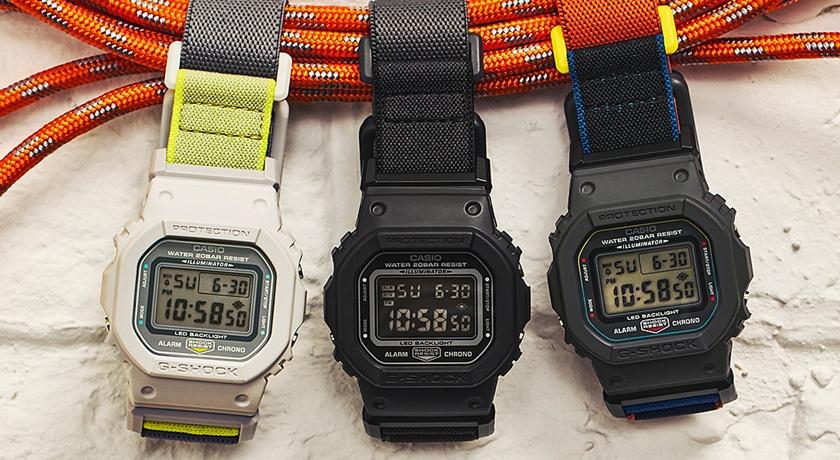 G-SHOCK方形錶5600全新進化！首搭磁扣布質錶帶 輕盈耐用單手可操作