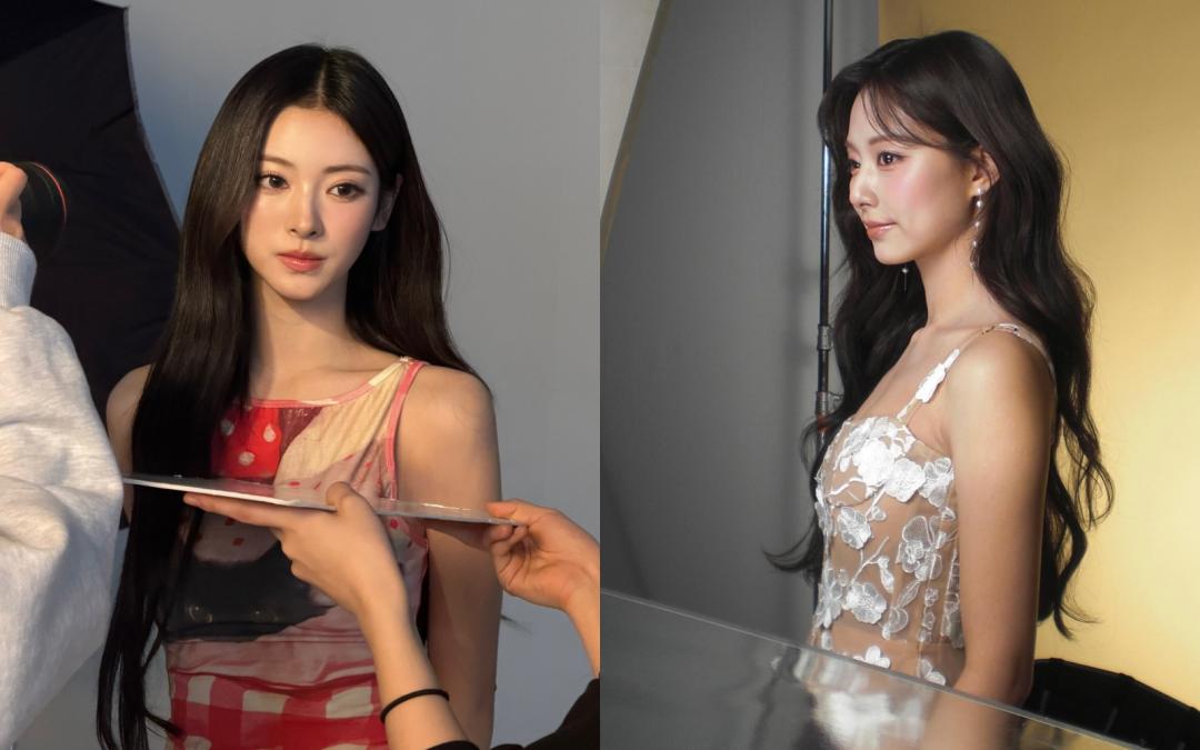 Anna（左）與子瑜（右），精緻的五官與古典的氣質，讓Anna成為南韓演藝圈的「小周子瑜」。